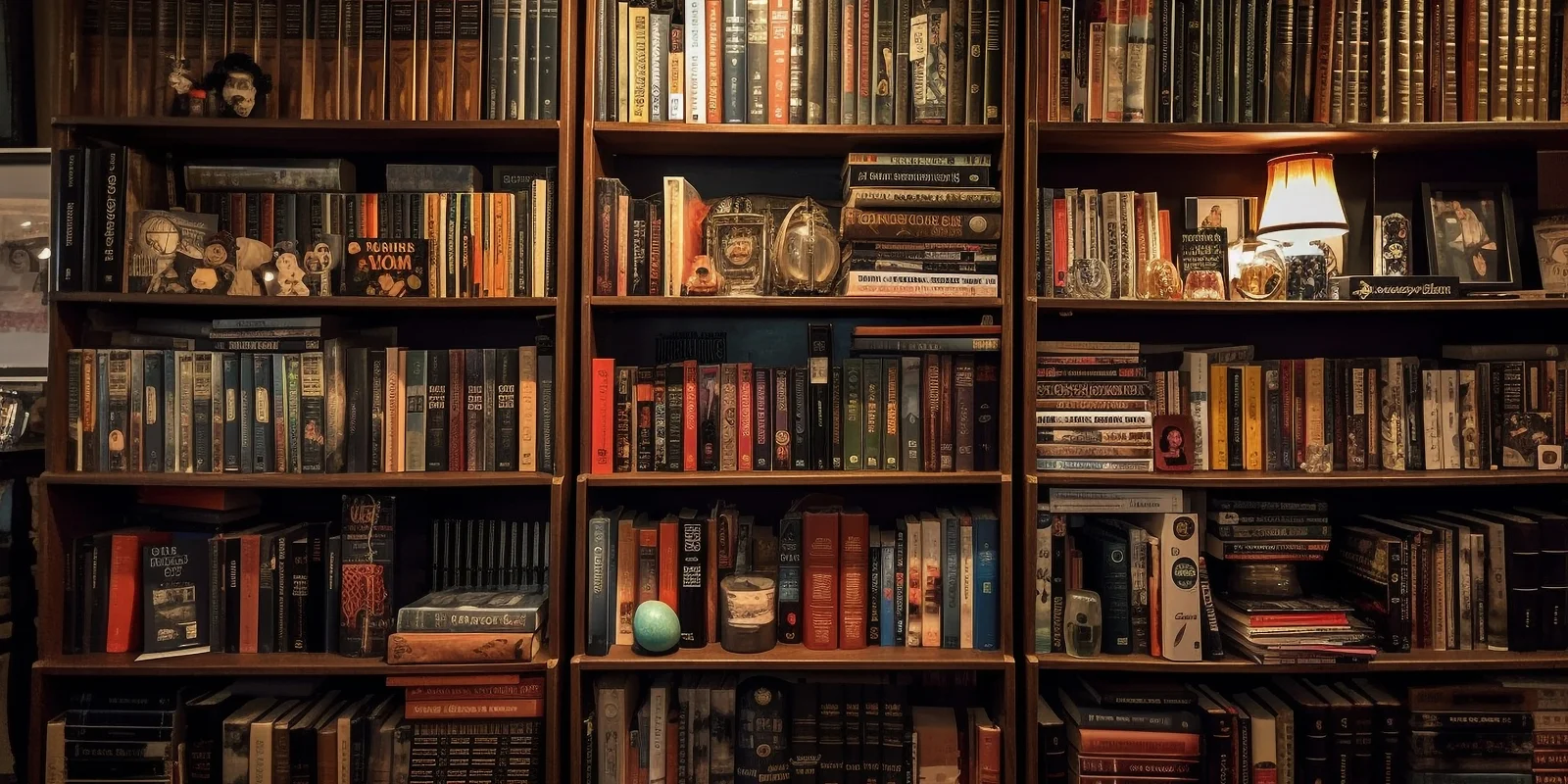 A bookshelf filled with books